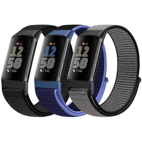 AVOD sport loop nylon band on wrist for Fitbit Charge 6, breathable and secure.