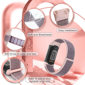 AVOD sport loop nylon band Velcro close-up, secure fastening