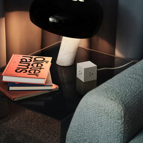 AVOLT Square 1 mounted under a desk keeping cords off the floor and tidy