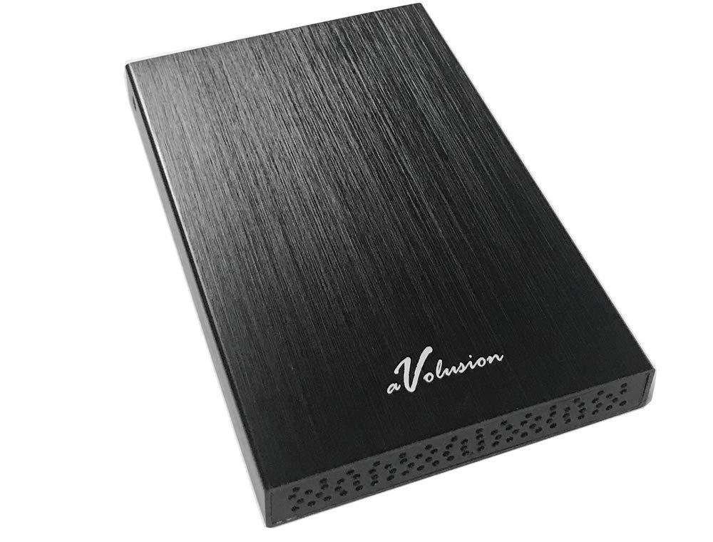 Avolusion HD250U3 1TB portable drive front view, ready to expand PS4 storage with USB 3.0 speeds