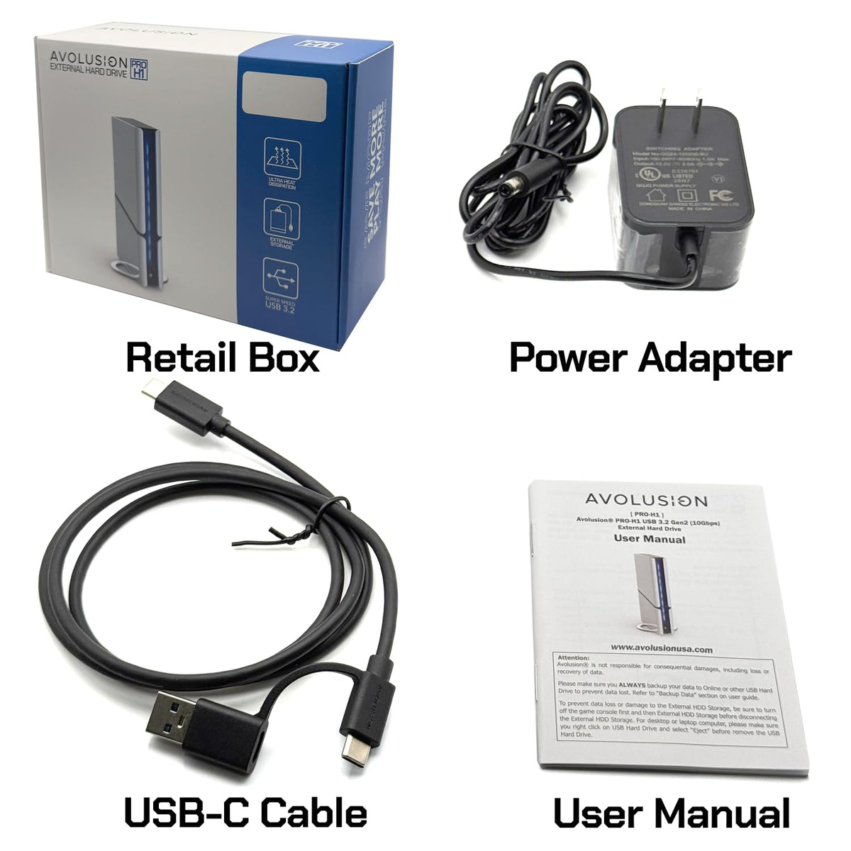 Avolusion PRO-H1 4TB on-desk setup showcases compact, quiet storage.