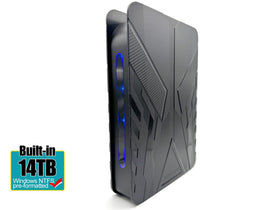 Avolusion PRO-T8 14TB drive side profile highlighting USB 3.0 connectivity