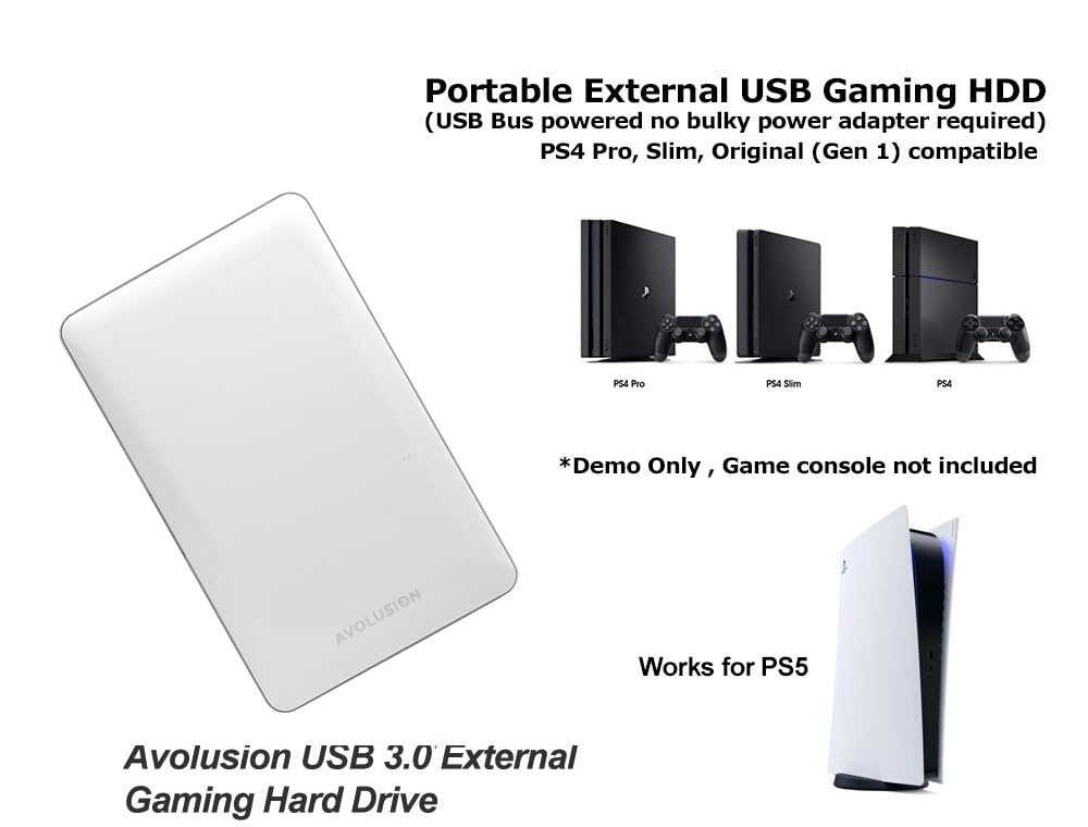 AVOLUSION T1 PS4 and PS5 compatibility preformatted for use