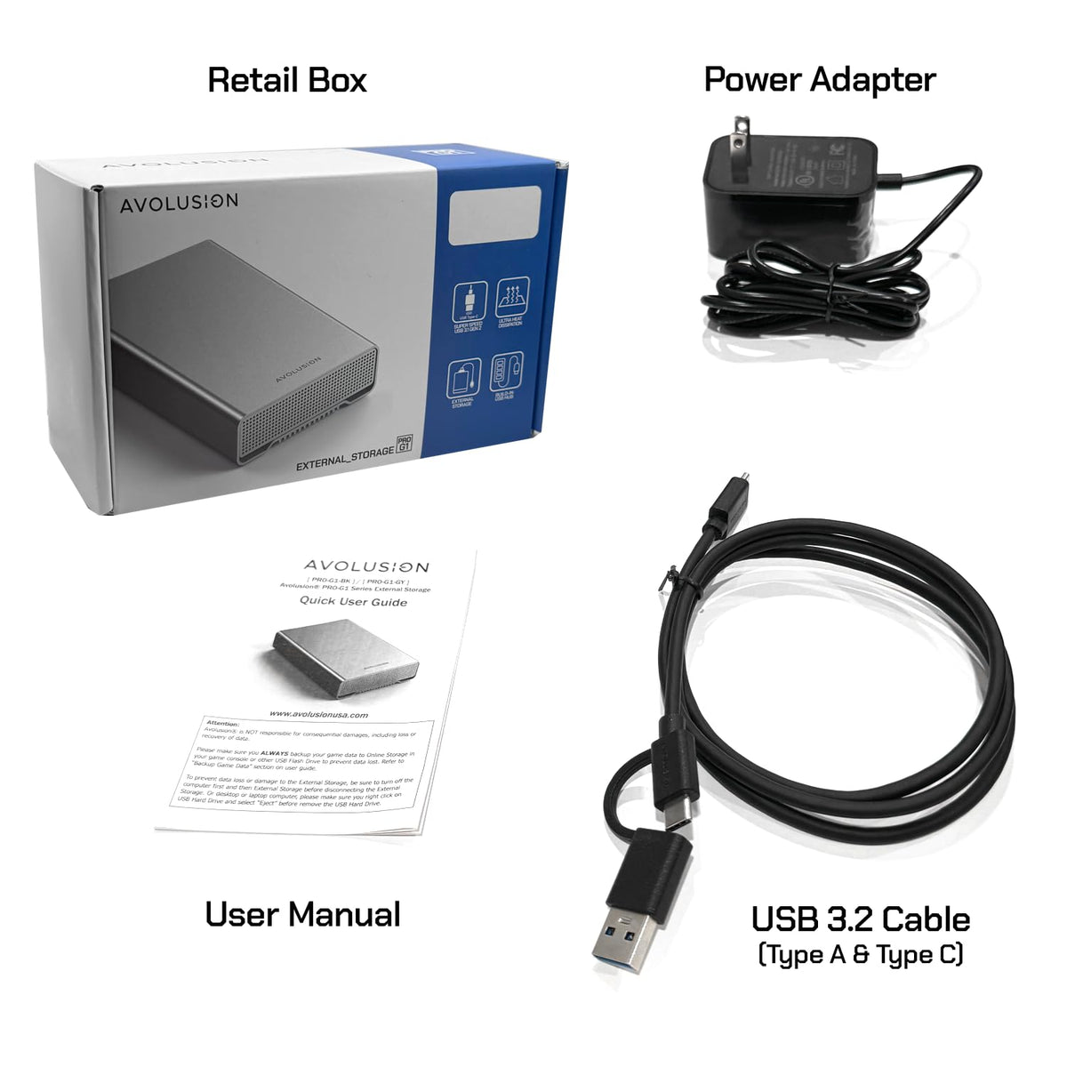 Avolusion PRO-G1 14TB drive compatible with Windows and MacOS