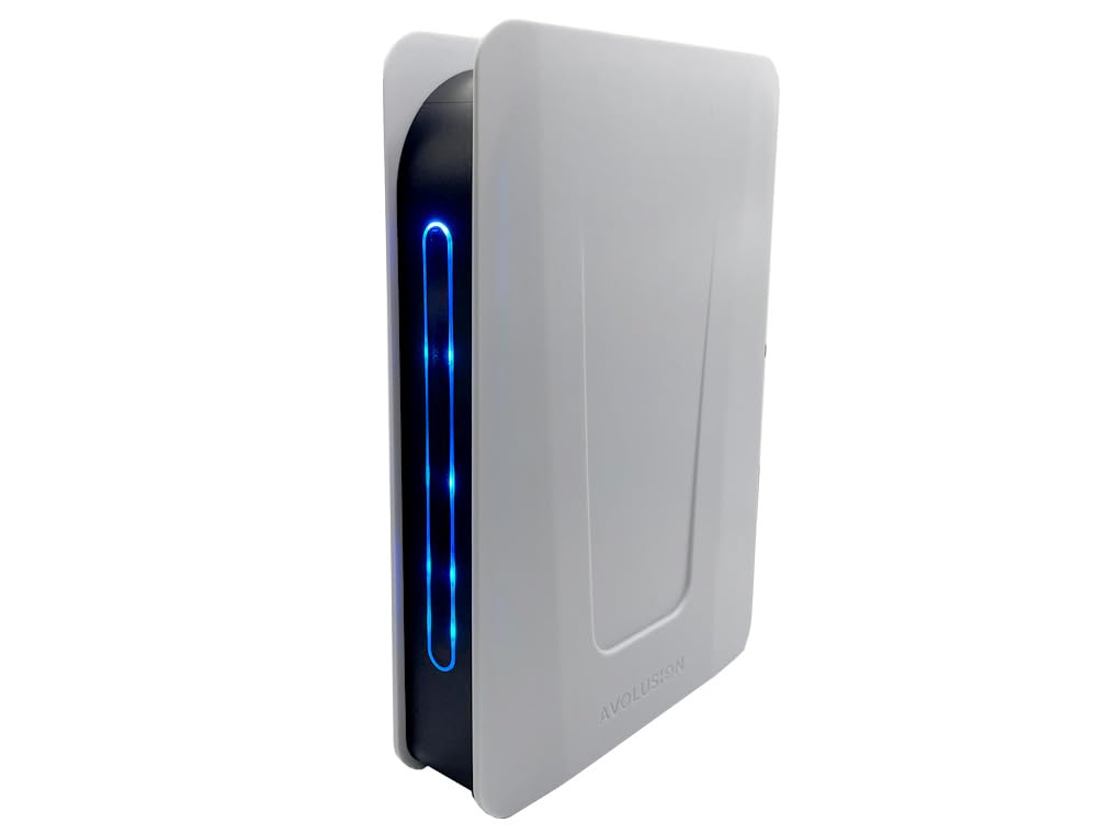 Avolusion PRO-T5 3TB external drive back with cables, plug-and-play backup ready.