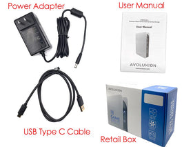 Avolusion PRO-T5 3TB in use beside a laptop for easy Windows backup.