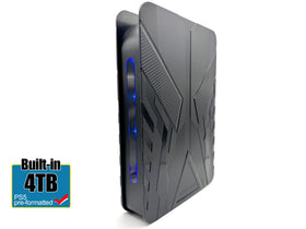 Back view of Avolusion PRO-T8 3TB PS5 external drive showing ports