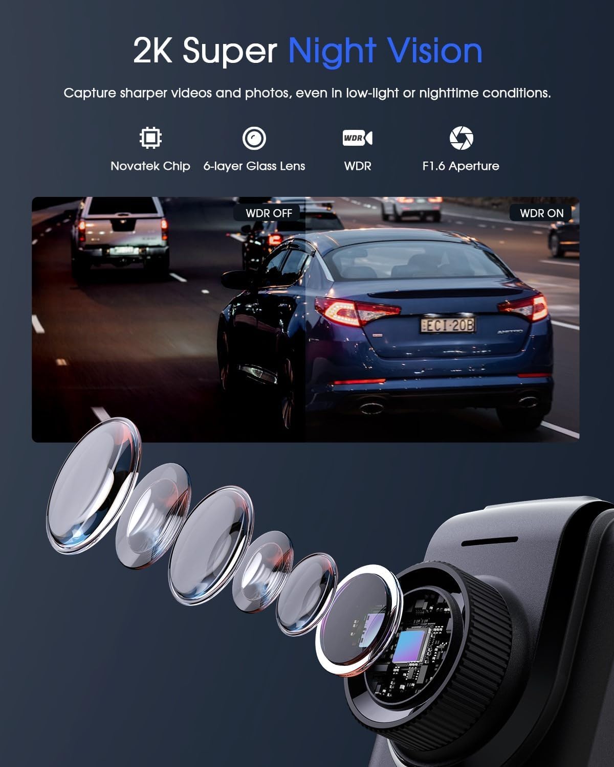 Avylet night vision capture of road improving low‑light clarity