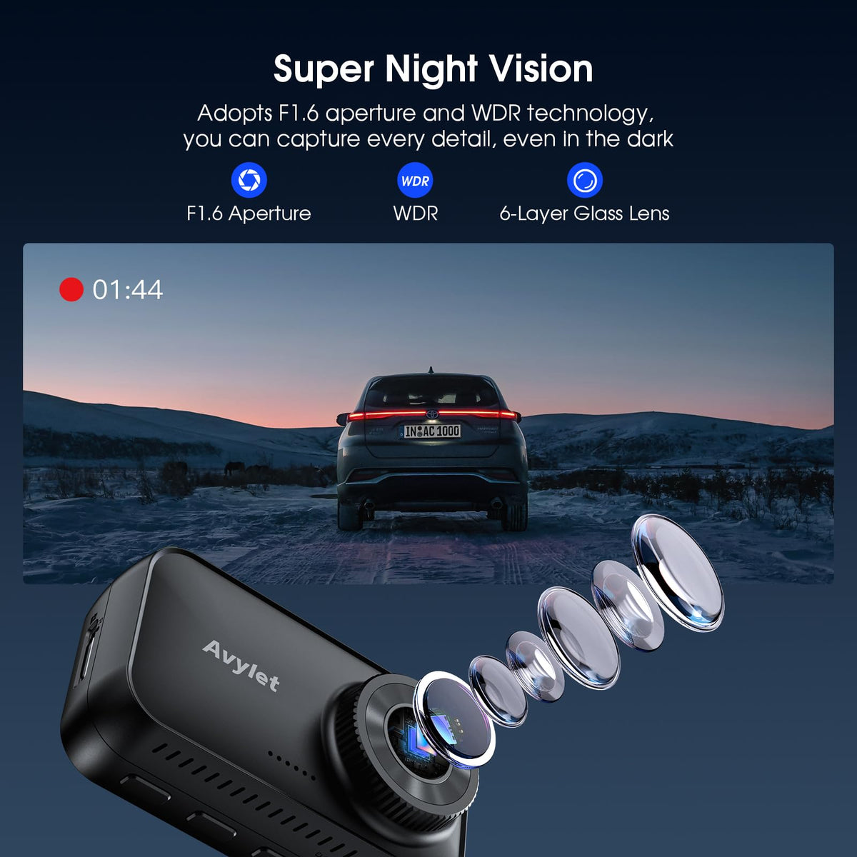 Avylet parking mode records when the car is idle for added security.