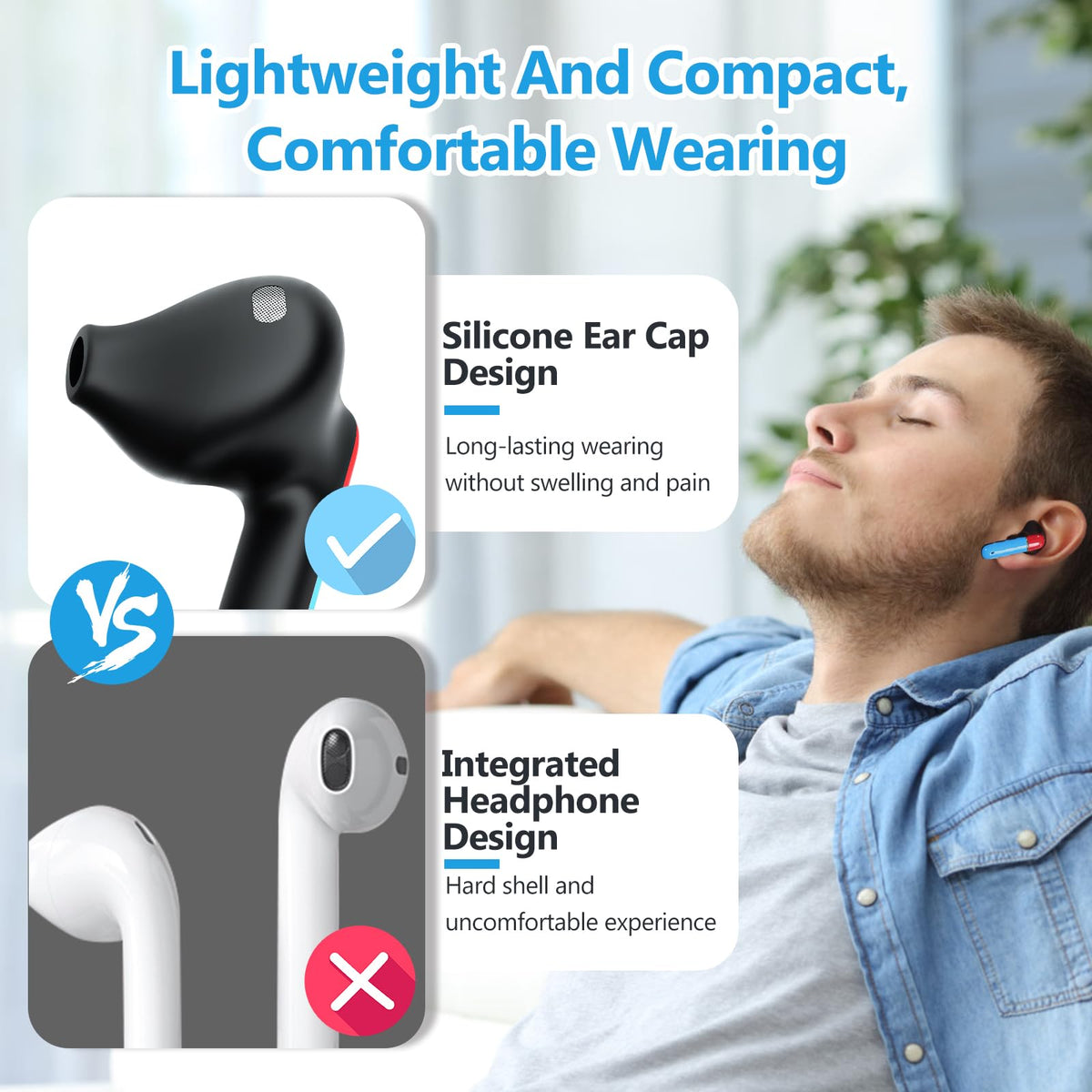 Awaiymi 13mm driver earbuds deliver clear stereo sound.