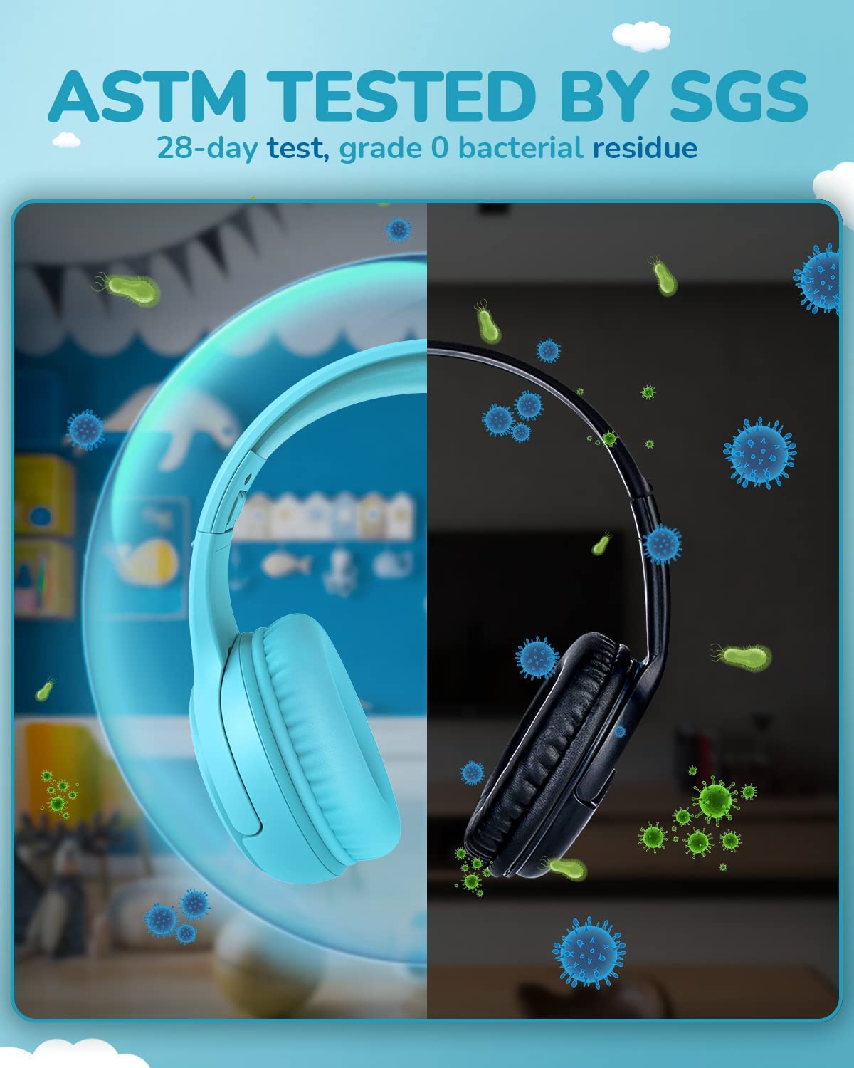 Awatrue AT2 built-in microphone captures clear voice for online learning.