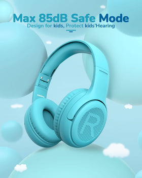 Awatrue AT2 on-ear headphones worn by a child during school activities.