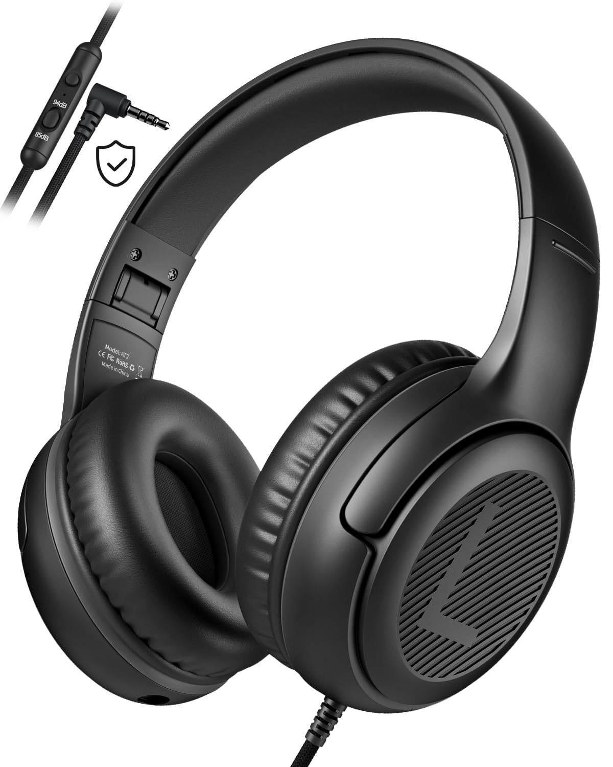 Awatrue AT2 headphones showing 85dB volume limit for study sessions.