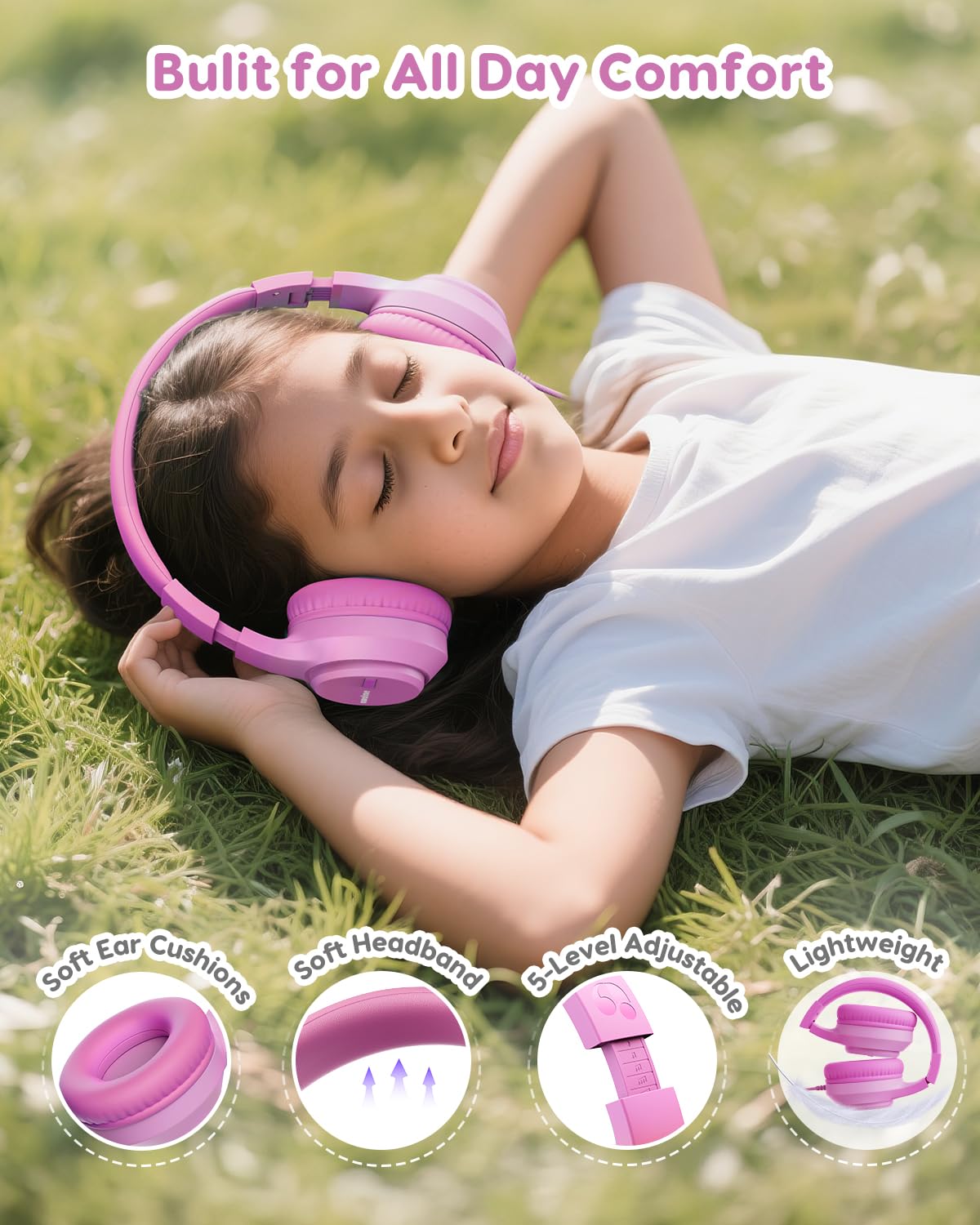 awatrue kids headphones braided cable built to withstand daily use