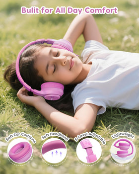 awatrue kids headphones braided cable built to withstand daily use