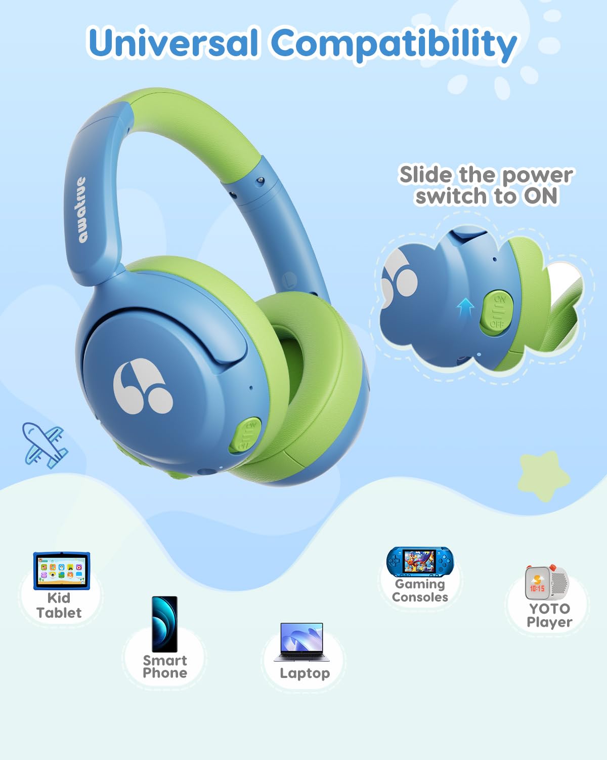 awatrue Built-in microphone for hands-free calls and learning