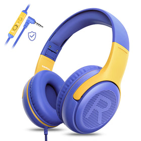 Awatrue kids headphones with foldable earcups for easy storage and transport