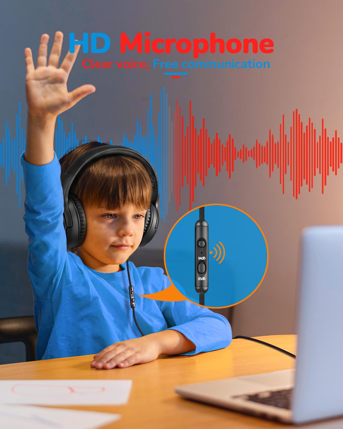 Awatrue AT2 headphones sharing jack enabling two listeners.