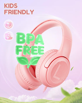Awatrue kids headphones with sharing jack for duo listening