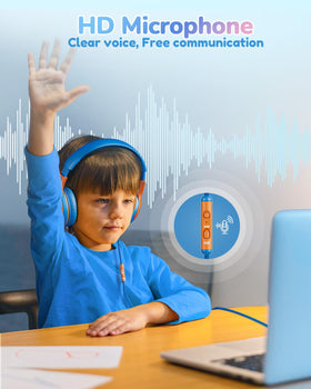 awatrue Kids Headphones Sharing Jack allows content sharing with friends.