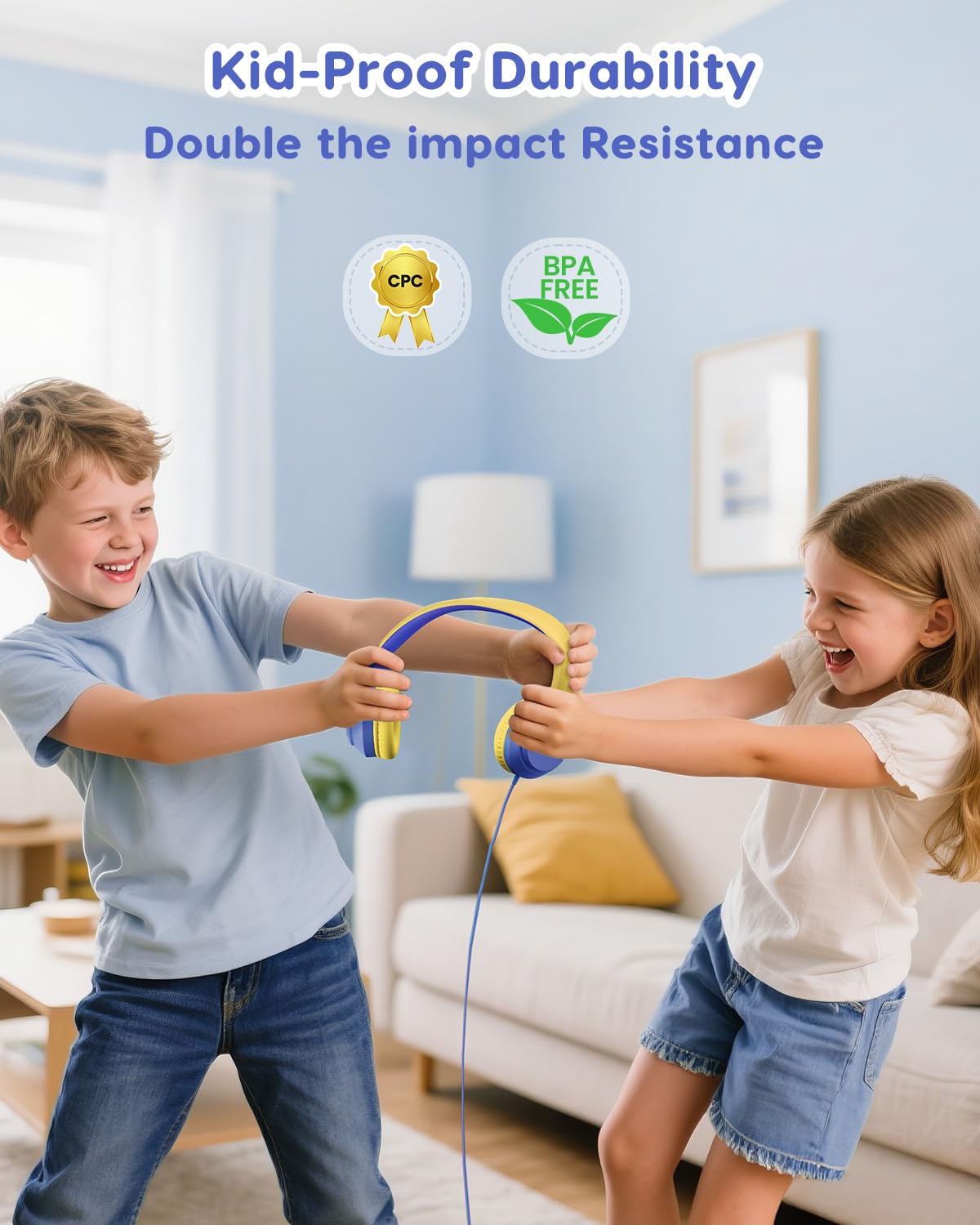 awatrue Kids Headphones volume slider allows safe, adjustable listening for kids.