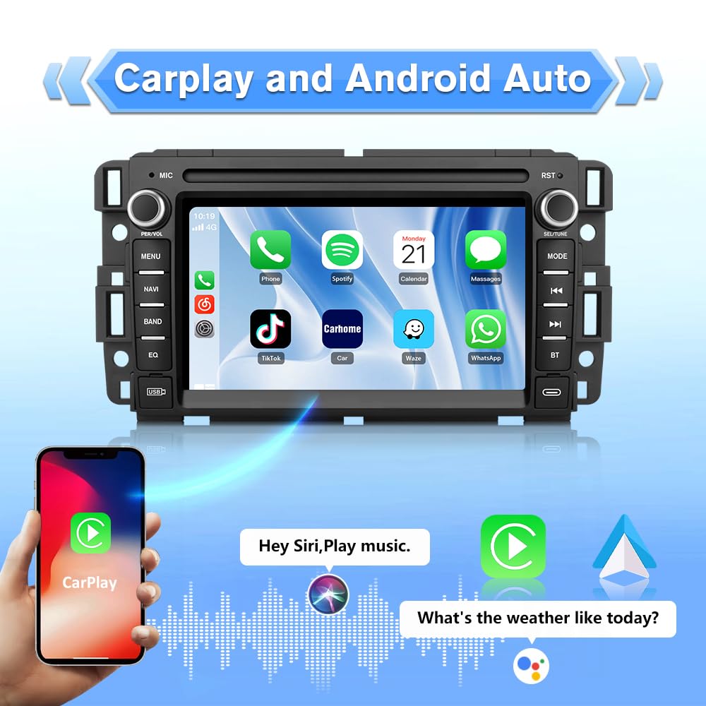 AWESAFE 4Core Android Auto and CarPlay on a large 7-inch screen.