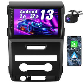 AWESAFE Android 9-inch head unit on Ford F-150 touchscreen for navigation