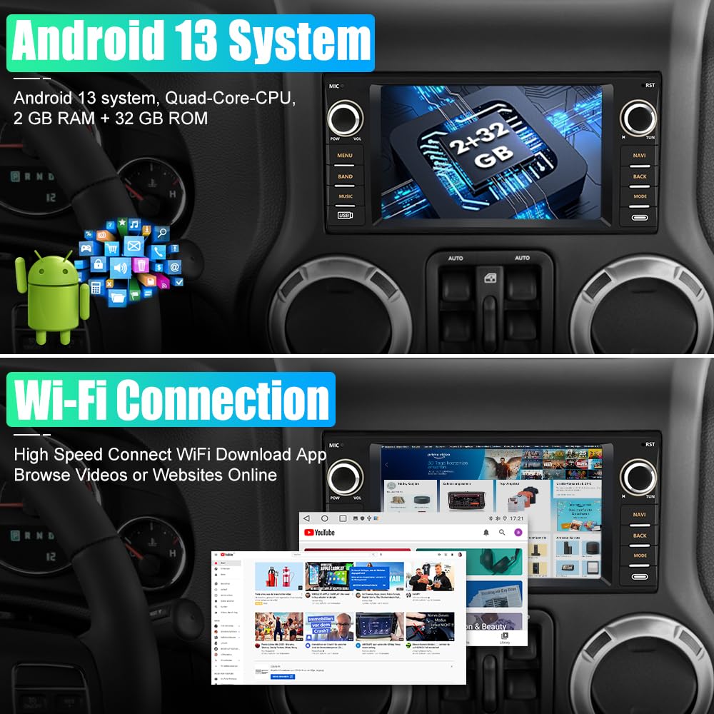 AWESAFE Android Auto and CarPlay on a large touchscreen for safer driving.