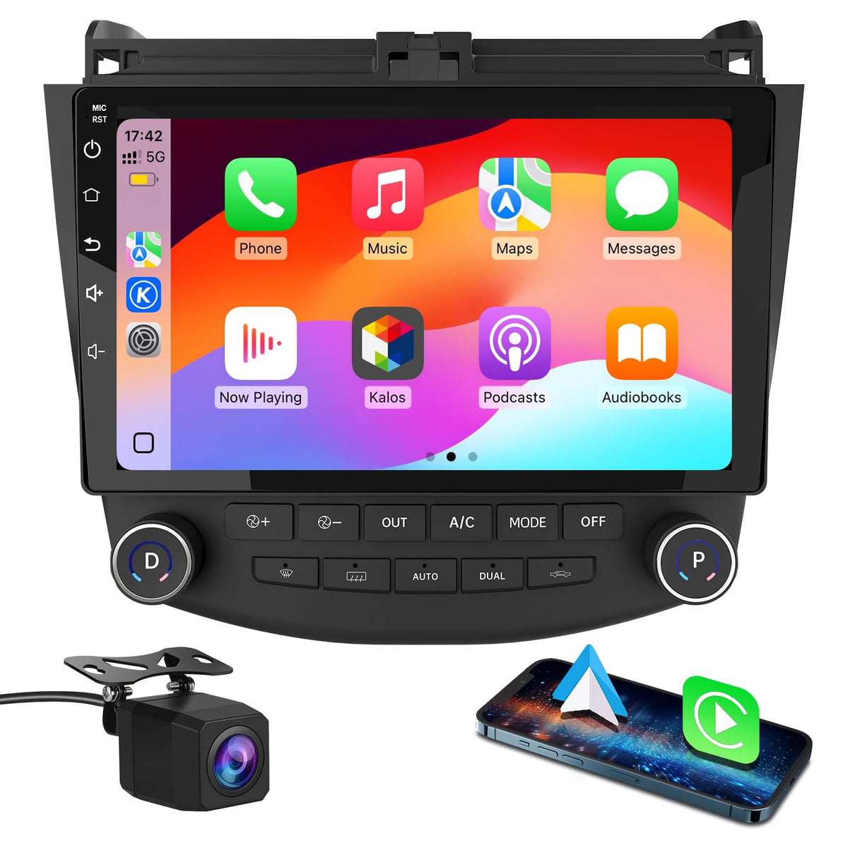 AWESAFE AWEAFE car radio dashboard display for maps and apps in daylight use