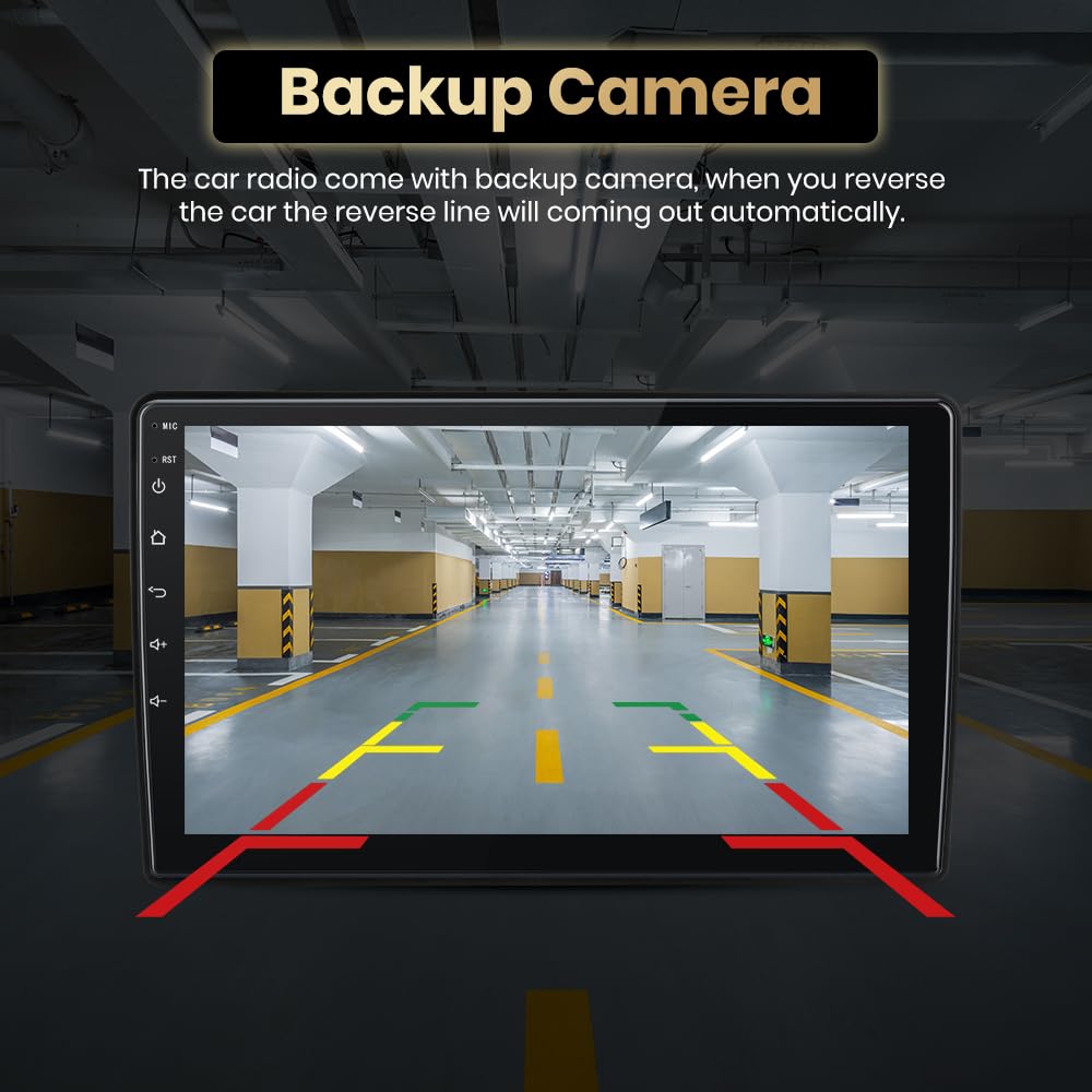 AWESAFE backup camera feed with parking lines during reverse