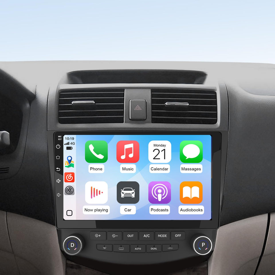 AWESAFE car radio dashboard with 10-inch touchscreen for easy control