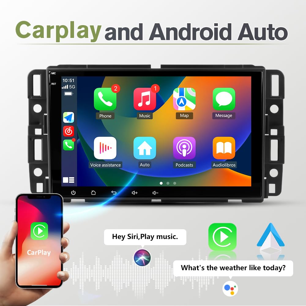 AWESAFE car radio Android 13 with wireless CarPlay for seamless device integration