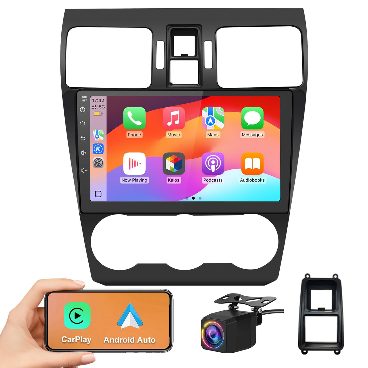 AWESAFE 9-inch IPS display enhances Forester radio visuals and clarity