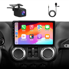 AWESAFE car radio upgrade display for Jeep Wrangler in daylight