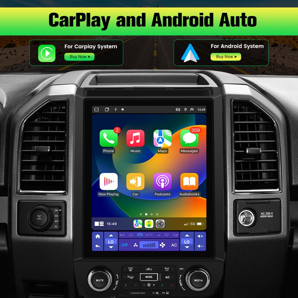 AWESAFE Android CarPlay and Android Auto integration for hands-free driving