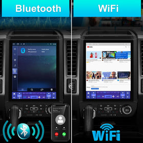 AWESAFE F-150 head unit highlighting GPS navigation with offline maps.