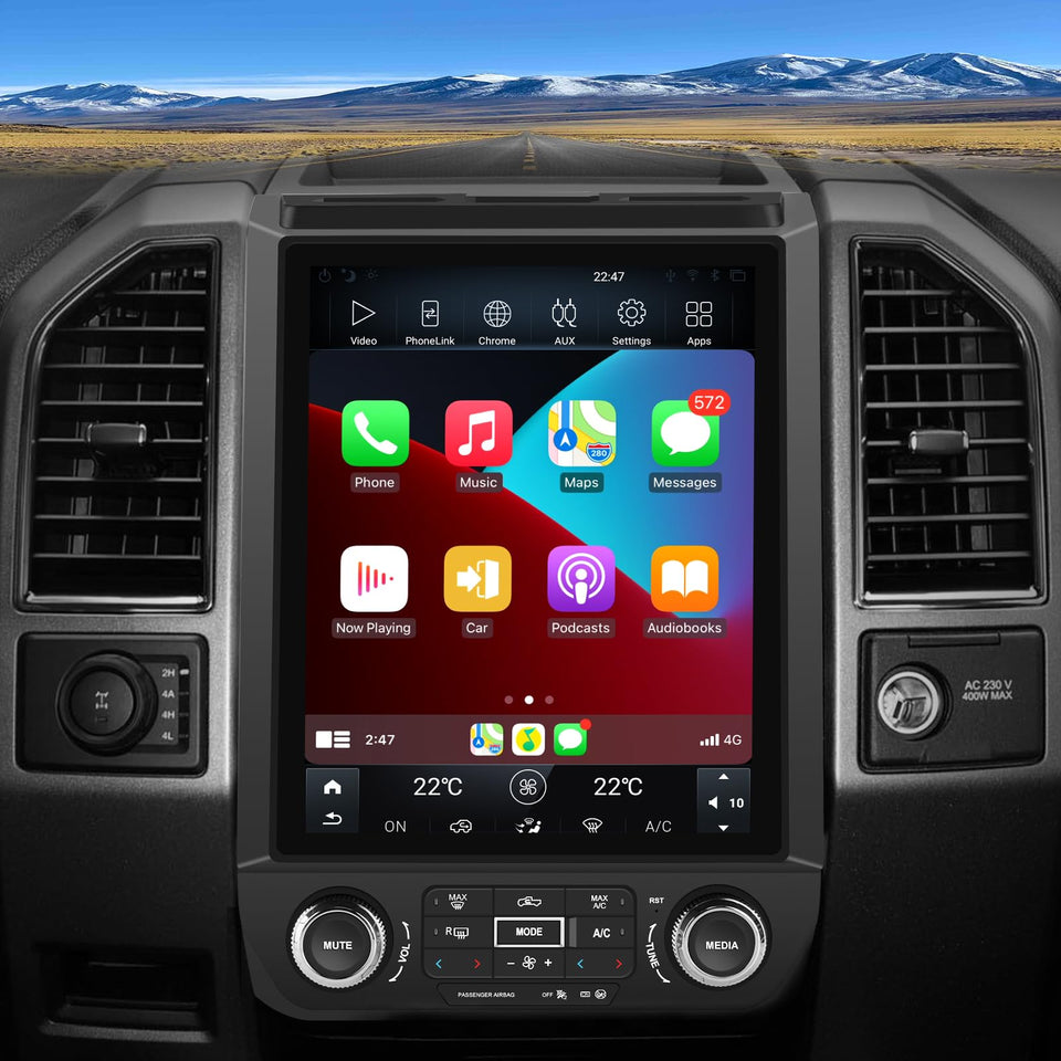 AWESAFE Ford F-150 12.1-inch touchscreen upgrade for clear navigation