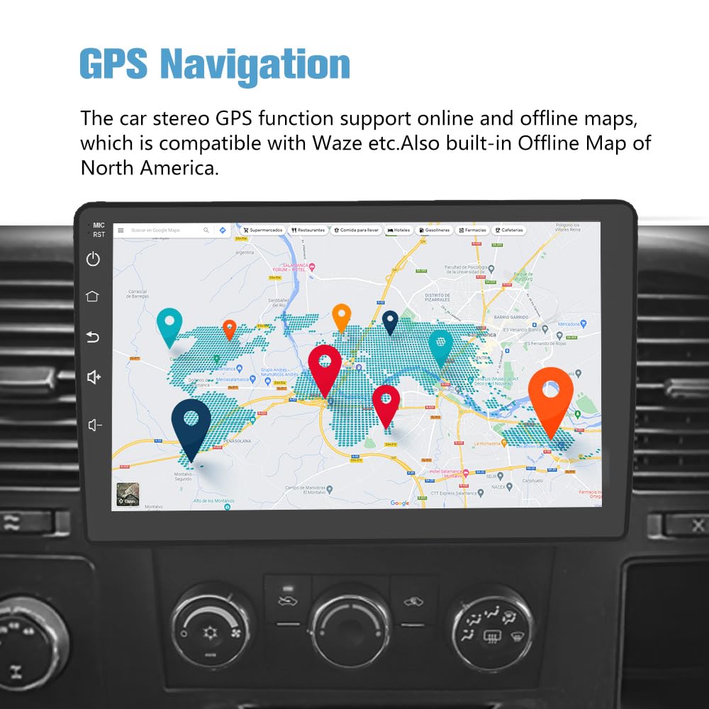 AWESAFE GPS navigation with WiFi connected for location guidance.