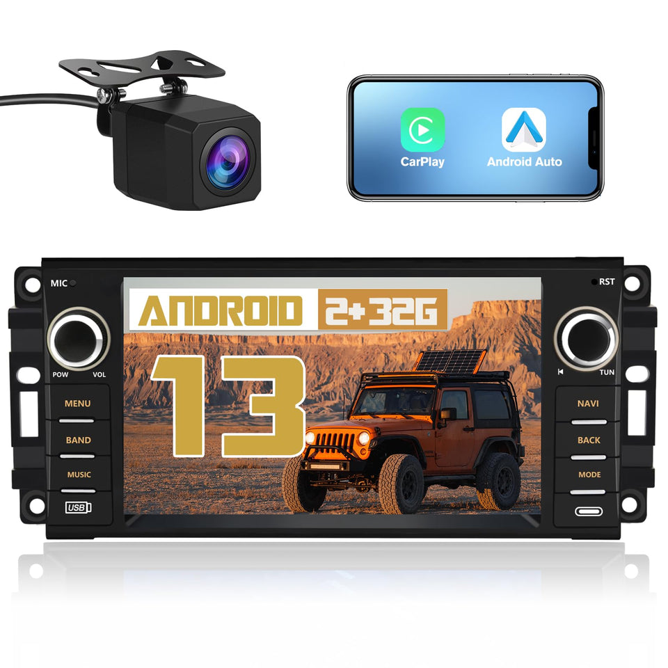 AWESAFE 7-inch display on Jeep Wrangler for clear navigation and media