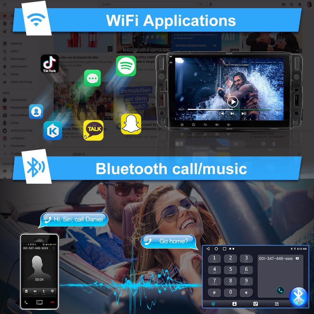 AWESAFE split-screen showing navigation and media simultaneously for convenience