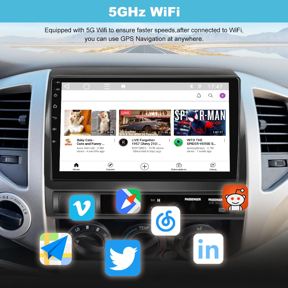 AWESAFE Tacoma GPS navigation with offline and online maps