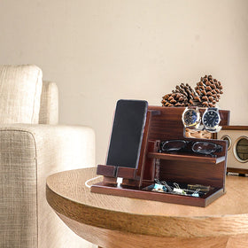 awofer in use nightstand lifestyle presents tidy surface and ease