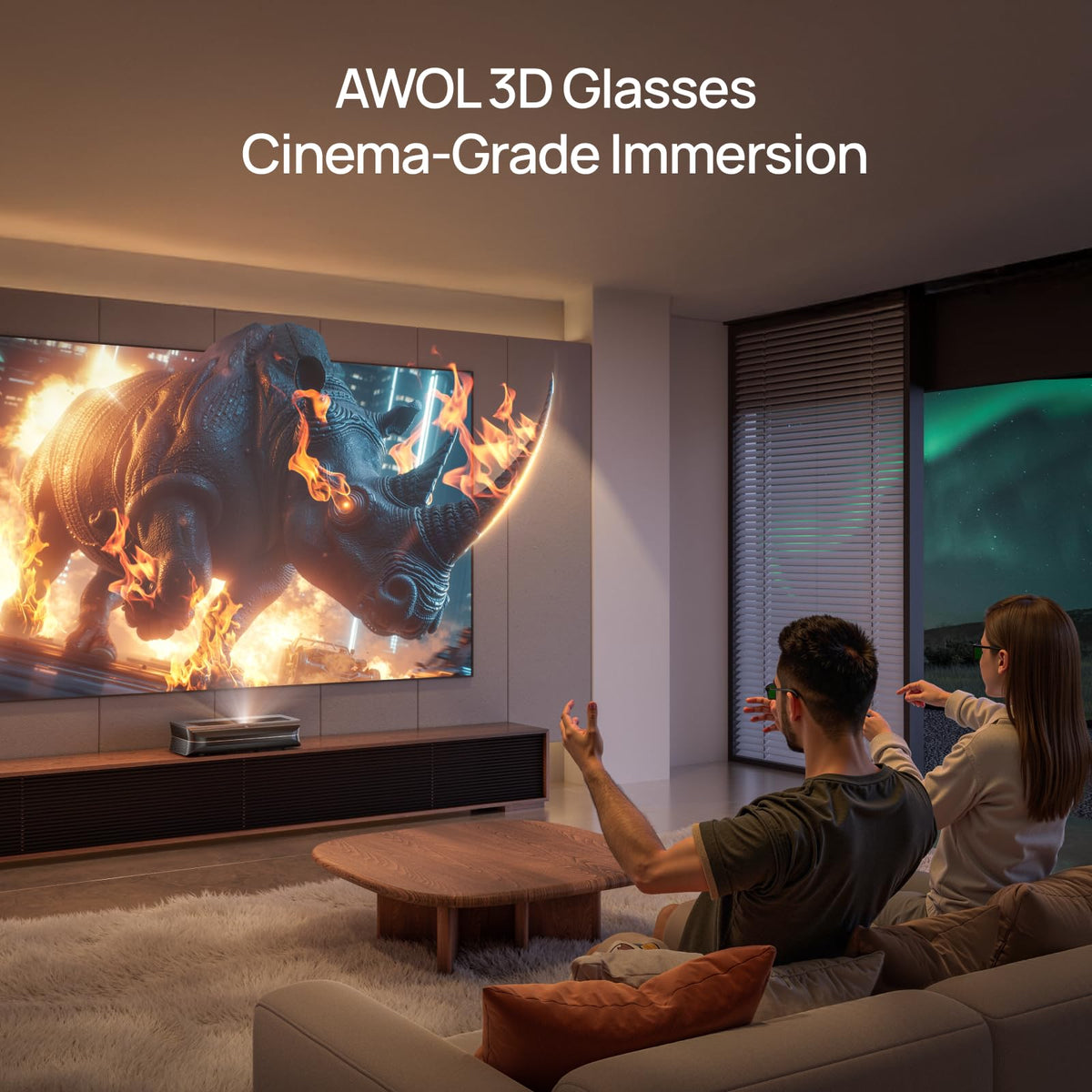 AWOL VISION DLP Link 3D glasses battery life up to 50 hours of viewing
