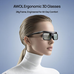 AWOL VISION DLP Link 3D glasses ultra-lightweight frame for comfort