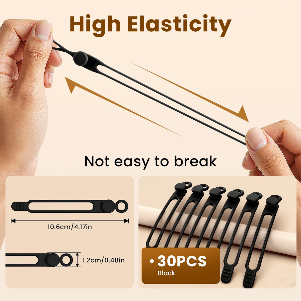awrose reusable cable organizer for office and travel helps prevent cable clutter