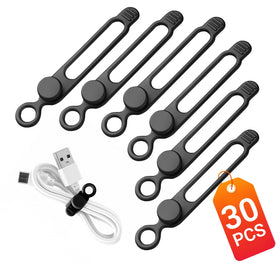 awrose silicone cable ties 30-pack keeping office cables tidy and accessible