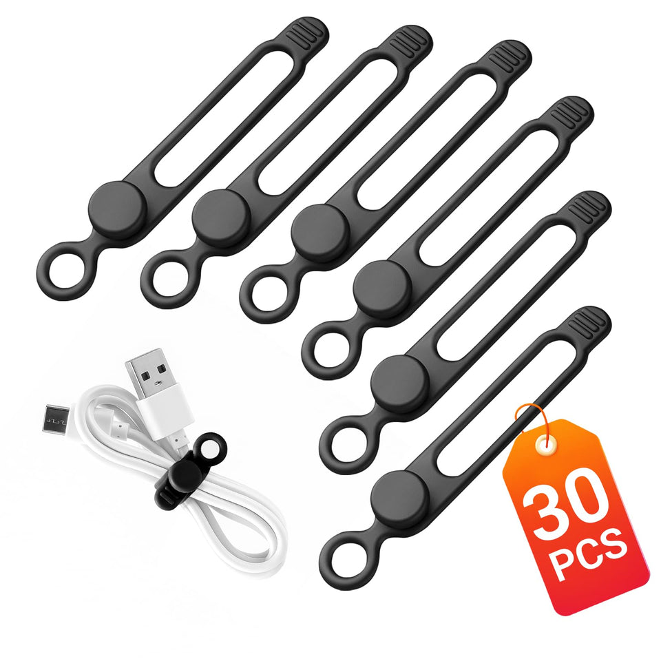 awrose silicone cable ties 30-pack keeping office cables tidy and accessible