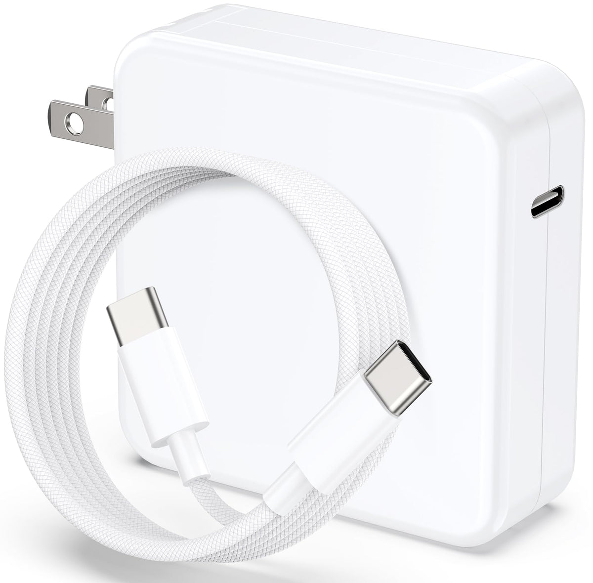 AWUREYIT adapter front view showing compact design and fast-charging benefit