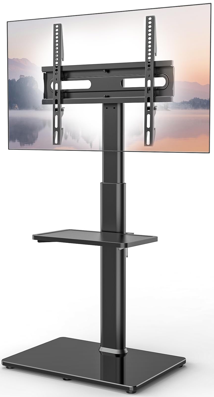 AX WABER base with 10mm tempered glass for a stable, stylish TV foundation