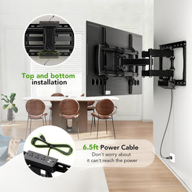 AX WABER dual arms tilt and swivel for flexible TV viewing